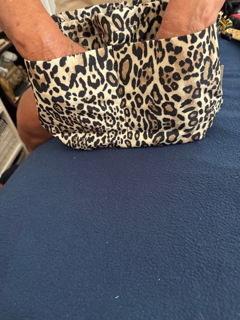 Chico's Leopard Print Travel Bag Tag - Cream, Brown, Black